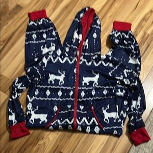 Women's Navy Reindeer Pajama Set